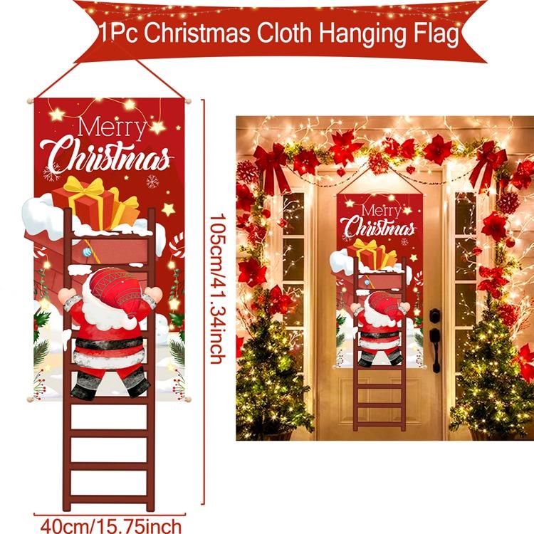 Christmas Hanging Flag Merry Christmas Decorations For Home 2025 Navidad Kerst Natal Noel Xmas Tree Ornaments Supplies Decor