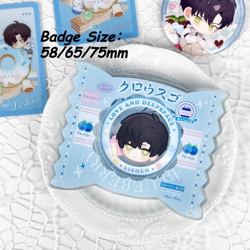 

Магнитные украшения для значков с аниме-персонажами, милый акриловый держатель для значков, настольное украшение, оригинальный дизайн синий