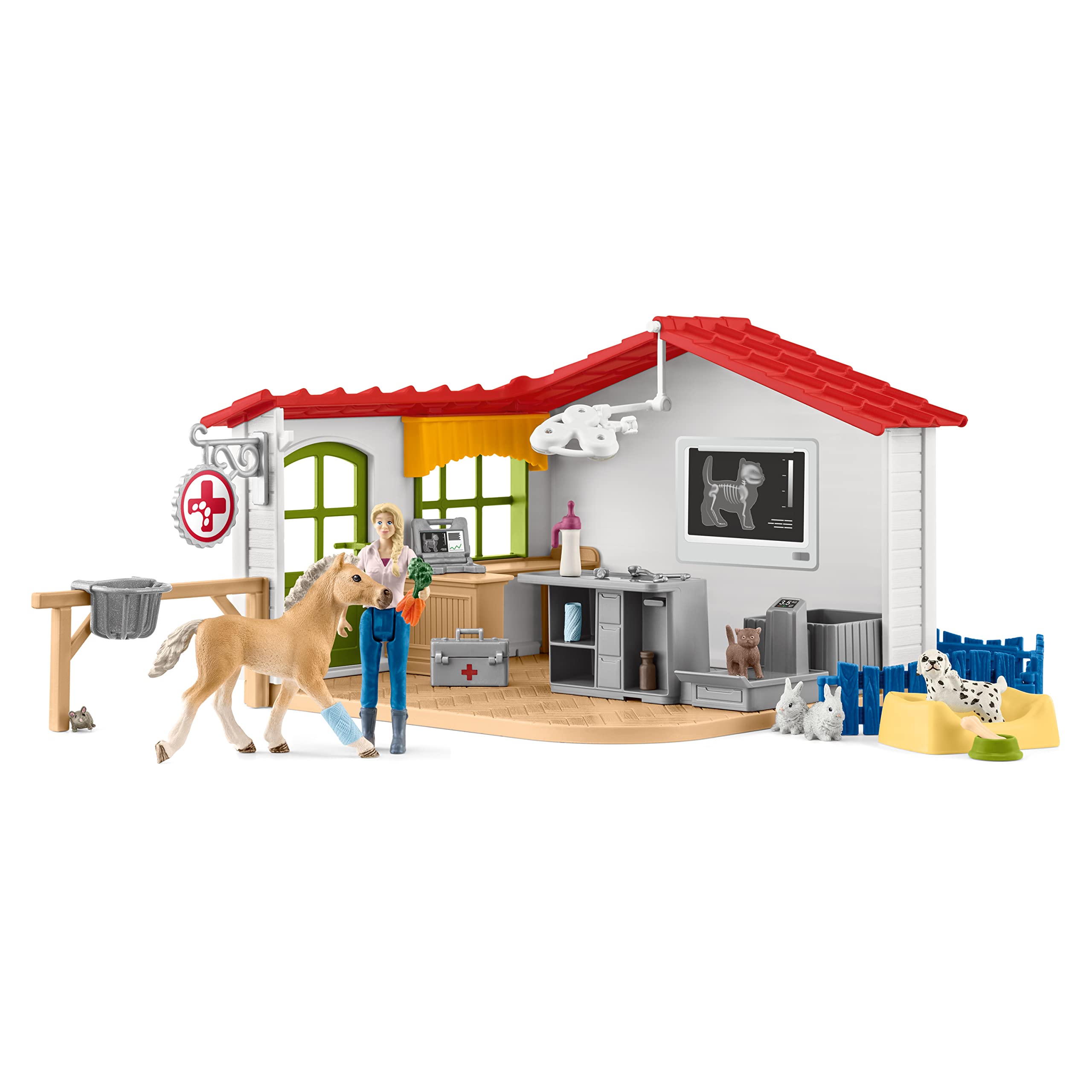 

Schleich Больница для животных Farmworld и фигурка питомца 42502