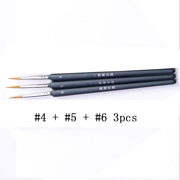 Pędzel do malowania po numerach Zestaw pędzli do farb miniaturowych Profesjonalny nylonowy pędzel do malowania po numerach Pióro do linii haczykowych Ręcznie malowane A3