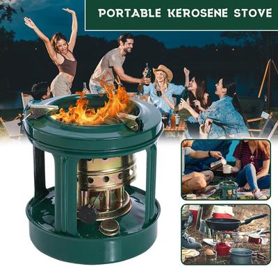Outdoor Kerosene Stove 8 Burner Portable Windproof Heater Camping Cooking Equipment For 2-3 People Picnic Safe Design Premium