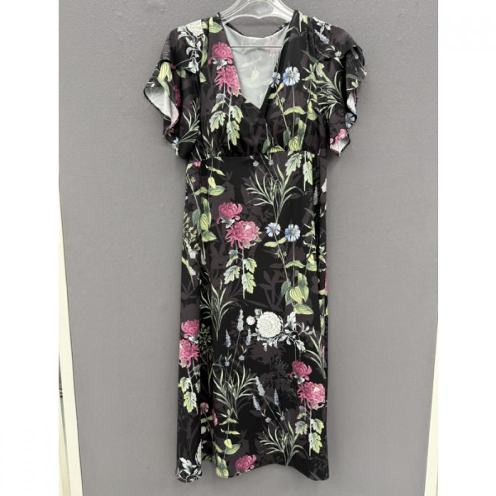 

Venus Cup Dress Flower Print Ogn9367 blacks/100