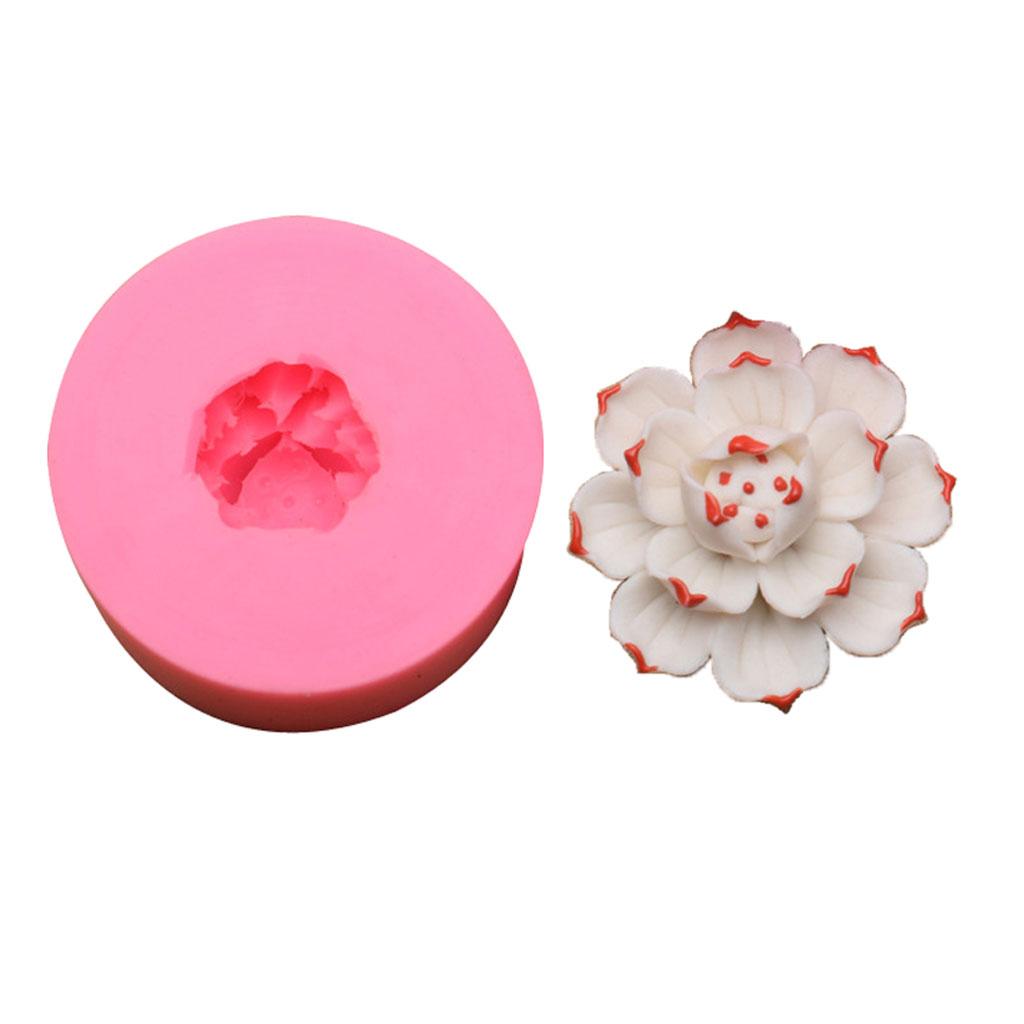 Holder for Sticks Lotus Shape Mold Home Crafts Lotus Incense Holder M розовый
