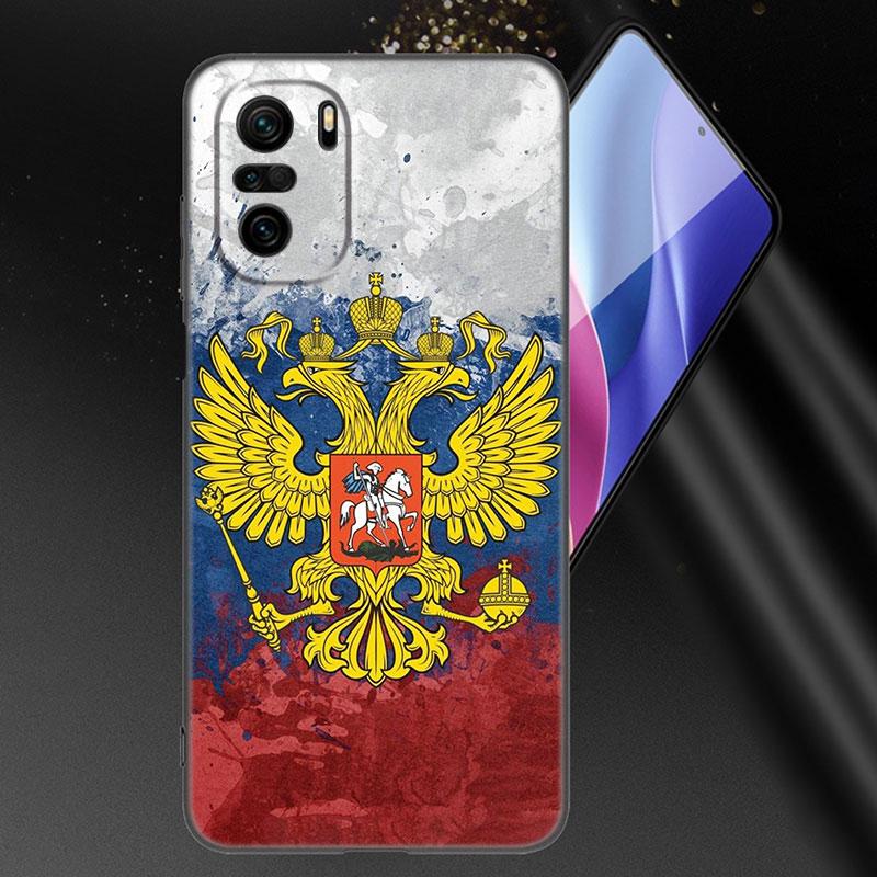 Russia Russian Flags Emblem Phone Case For Xiaomi Mi POCO X3 NFC GT M4 M3 12 11T 10T Pro A3 11 Lite NE 5G 12X 11i F3 Black Cover