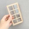 1 Stück DIY Handgefertigtes Material 1:12 Holz Puppenhaus 8-Felder Fenster Unbemalte Möbel Zubehör Miniatur Kinderspielzeug