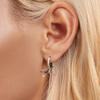 Silver earrings with bows, hoops, clasps, 925 silver