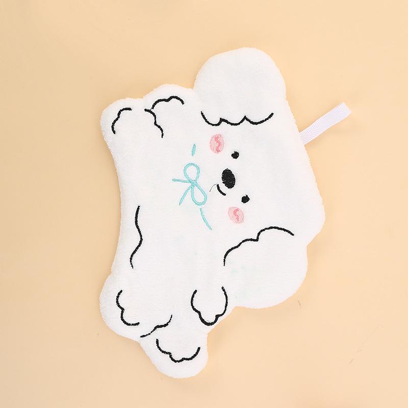 Cute Animal Hand Towel Soft Children Kids Bathing Towel Bathroom Kitchen Hanging Wipe Towel Thicken Absorbent Towels