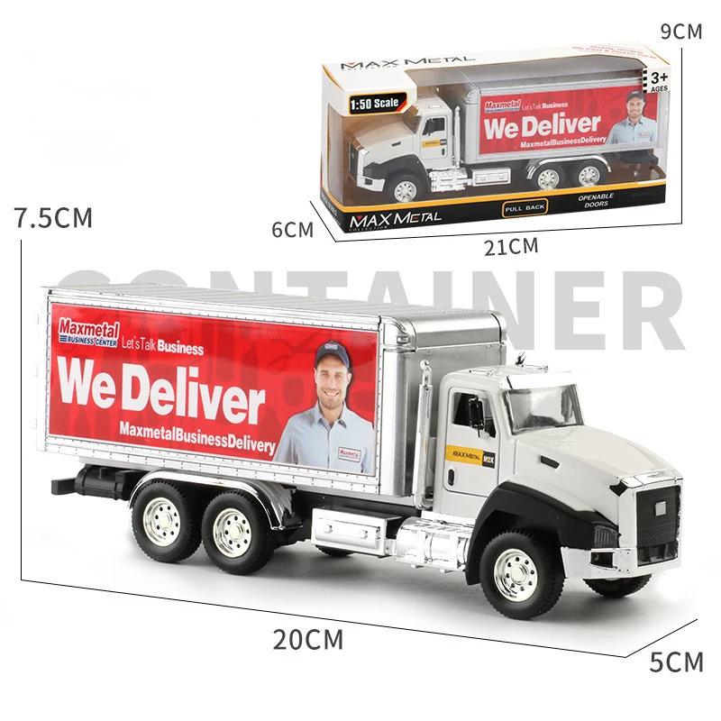 New 1:50 Car Toy Truck Model Pull Back Alloy Diecast Vehicle Fire Military Engineering Garbage Trucks Toys For Children's Gift