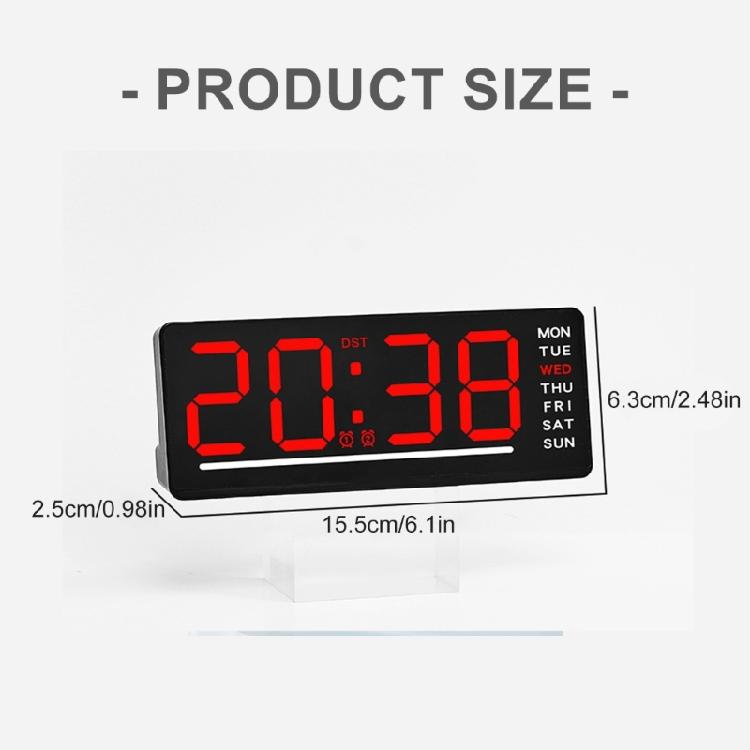 LED Clock Integrating Time Temperature And Date Display For Living Room Decoration USB Desktop Alarm Clock