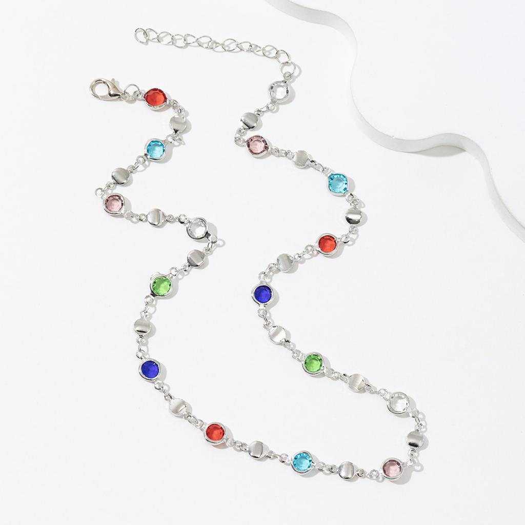 Modische Lange Bunte Glaskette Verstellbare Körperkette Stilvoller Körperschmuck Geeignet für Frauen und Mädchen Geschenk