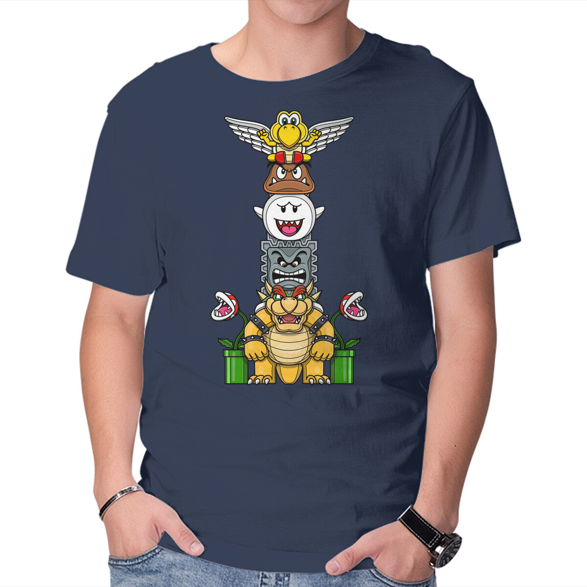 Unisex Crew Neck T-Shirt Totem Of Terror Graphic Short Sleeve Casual Tee XXL