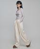 CHICKS Muir Double-Pleat Wide Pants Cream