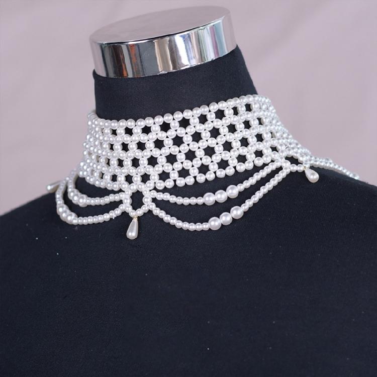 Lightweight Multi Strand Pearls Jewelry Polished Beads Design Necklace for Everyday Wedding Party Clothes Perfectly