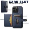 SUTENI H20 For iPhone 12 Pro Max Magnetic Case Cross Texture Phone Back Cover with Detachable Card Holder