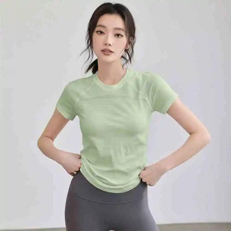 Women's Purple Short Sleeve T-Shirt Slim Fit Stretch Casual Daily Basic Sports Gym Workout Top