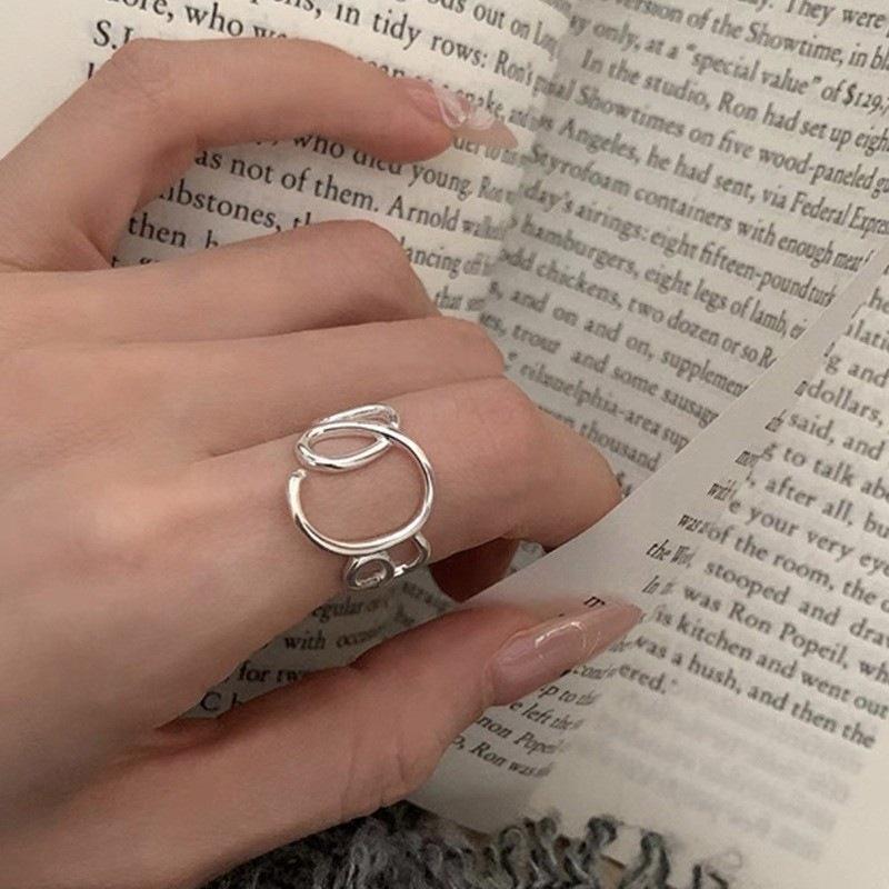 Geometric Irregular Open Ring - Adjustable Women s Fashion Statement Piece Adjustable Open