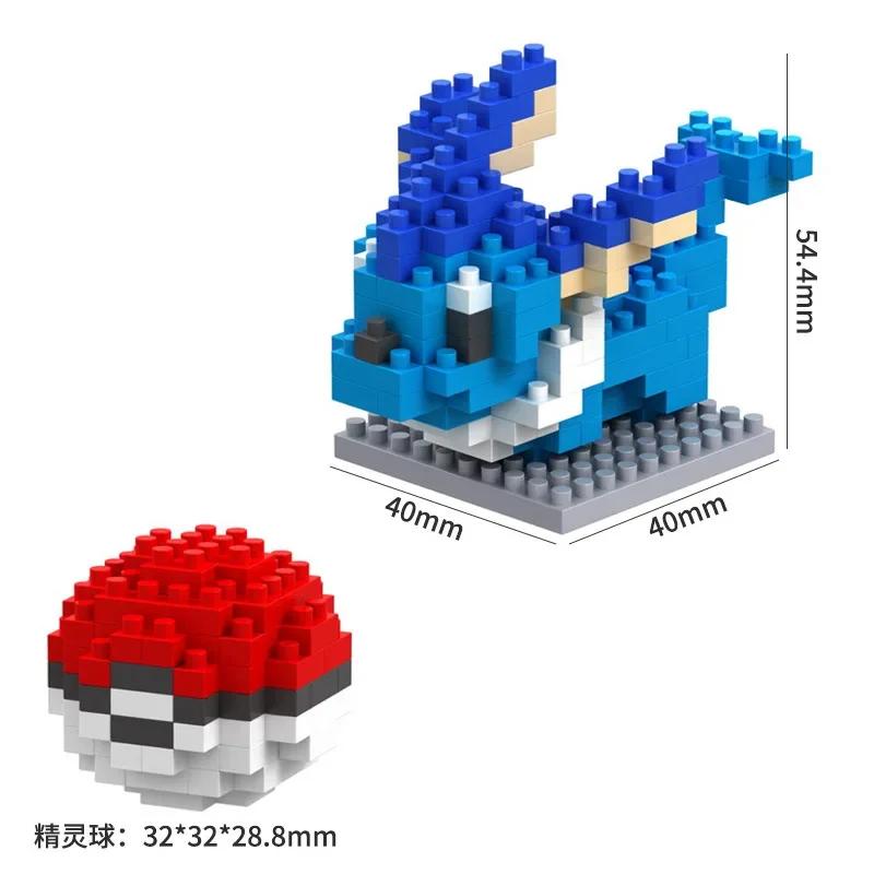Pokemon Small Blocks Nanoblock Charizard Kyogre Groudon Rayquaza Model Education Graphics Toys for Kids Birthday Gift Toys