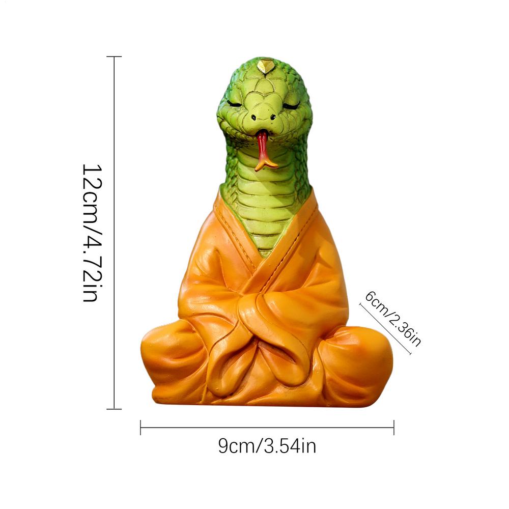 

Статуя змеи Статуя змеиного Будды Декор для медитации в стиле дзен Китайские фигурки змей 2025 Год змеи Скульптура Китайский новый год