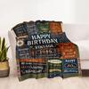 Happy Birthday Inspirational Quotes Flannel Blanket-Soft and Suitable for Sofas,Beds,Offices,Travel,All Seasons,Great Gift for Holidays and Birthdays.