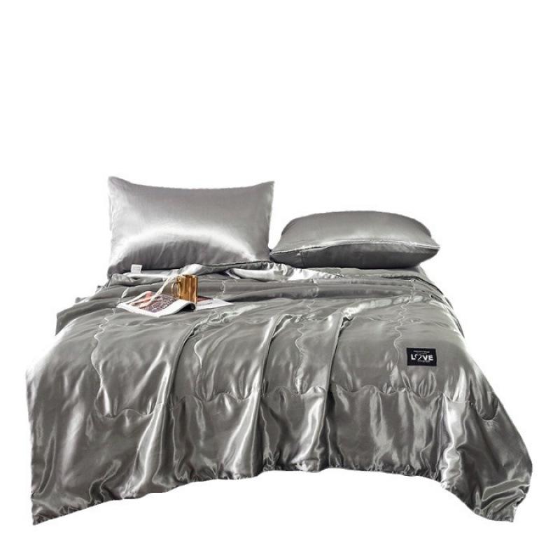 Ice Silk Cooling Summer Quilt: Solid Color, Waterproof, Air Conditioning Blanket