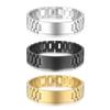 Japan and Korea Fashion Couple Curved Brand Titanium Steel Men and Women Bracelet, Lettering Adjustment Strap, Stainless Steel Watch Chain