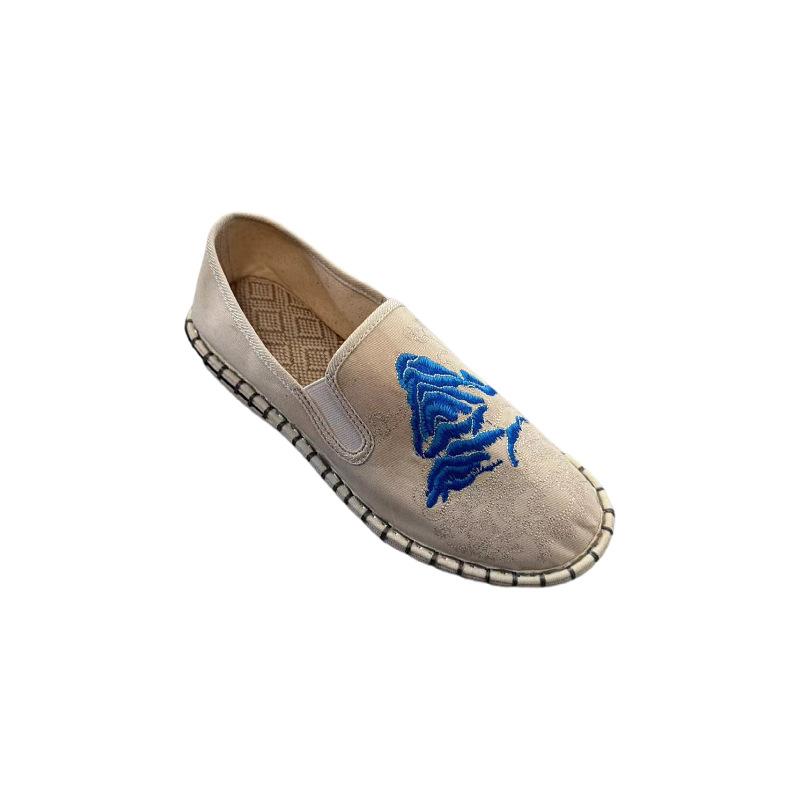 New Spring and Autumn Cloth Shoes Guochao Embroidered Canvas Shoes Fashion Versatile Non-slip Soft Sole Comfortable Single Shoes