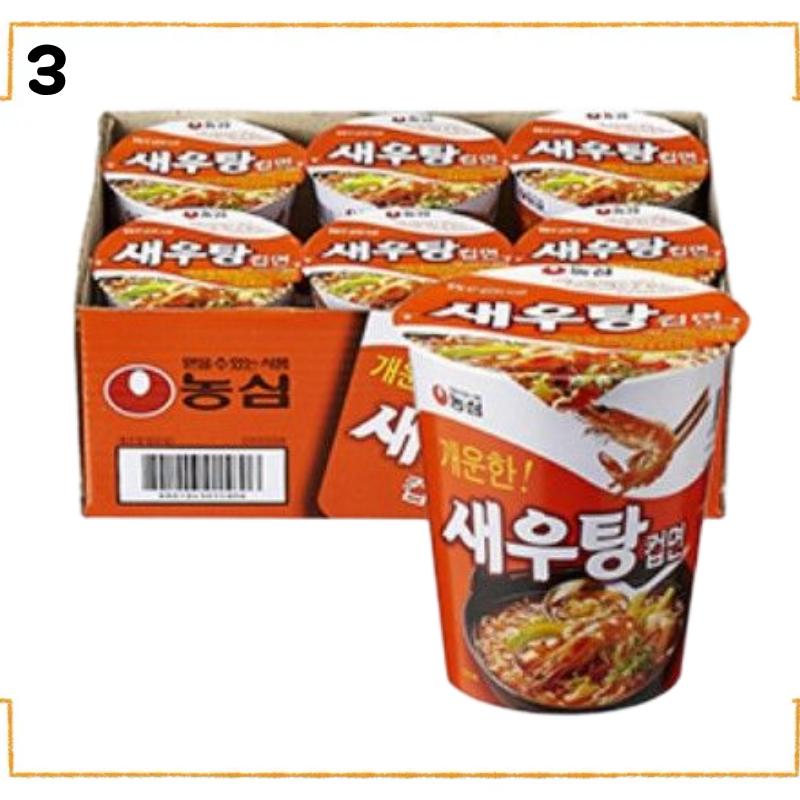 Korean Cup Ramen 6 Pack Set | Nongshim Ottogi Samyang Paldo | Small Cup Instant Noodles