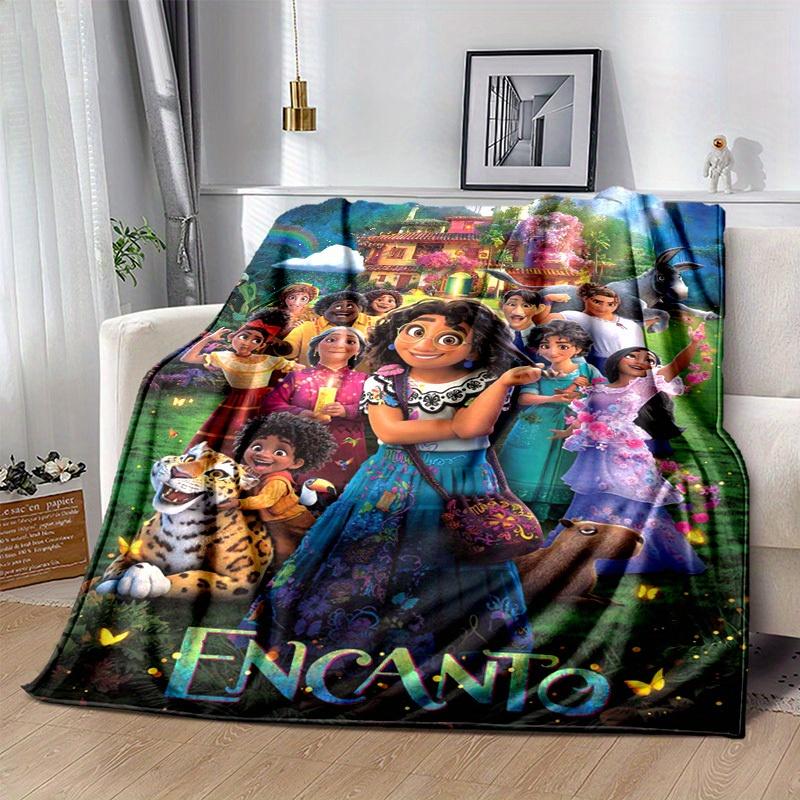 1pc Encanto Movie Poster Inspired Cartoon Blanket, Colorful Home Decorative Throw Blankets for Friends and Family, Perfect Gift for Family R