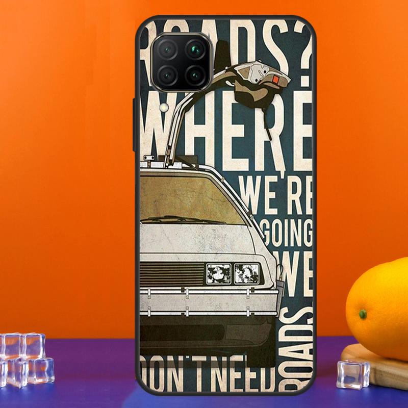 Back To the Future DeLorean For Huawei Nova 12s 12i 11i 5T 9 10 SE Y91 Y90 Y60 Y70 Y72 Y61 P60 Pro P20 P40 P30 Lite Case
