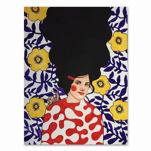 Abstrakte Mädchen Haar Blume Vogel Wand Kunst Leinwand Malerei Nordic Poster Und Drucke Vintage Wand Bilder Für Wohnzimmer Dekor kein Rahmen
