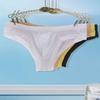1PC Man Underpants Breathable Transparent Underwear Comfortable Low-Waisted Sexy Men Bulge Pouch Ice Silk Men's
