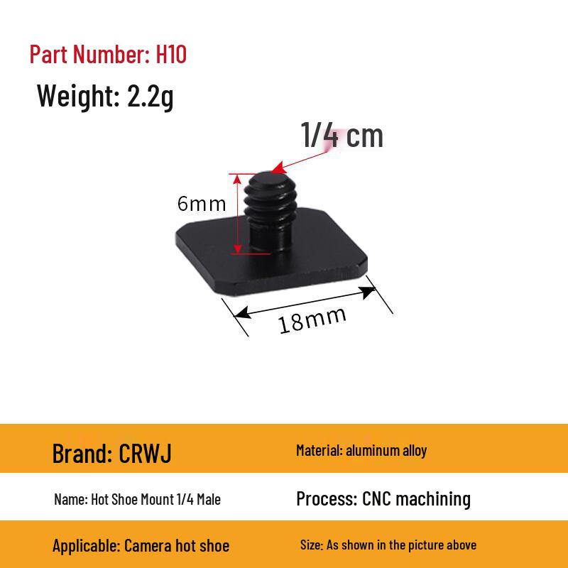 

Swivel Cold Shoe Mount for Microphone/Camera Flash 58 with Phone Support and Extension Port/Screw.