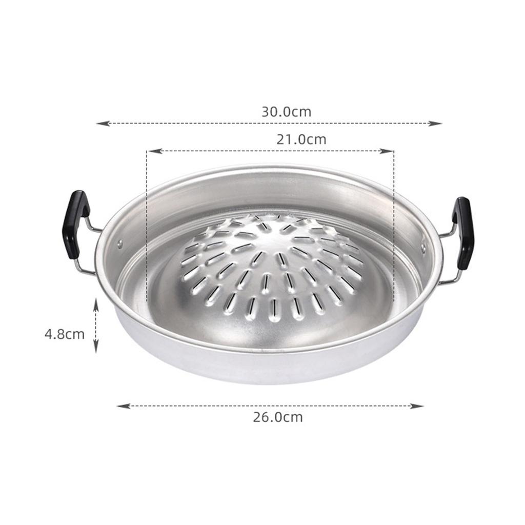 Barbecue Grill Pot Steak Grill Charcoal Pan Multifunctional Aluminum Barbecue Grill Hot Pot for Family Gathering Outdoor Picnics
