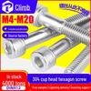 Stainless Steel Hex Socket Cap Screw, Half Tooth, M3/M4/M6