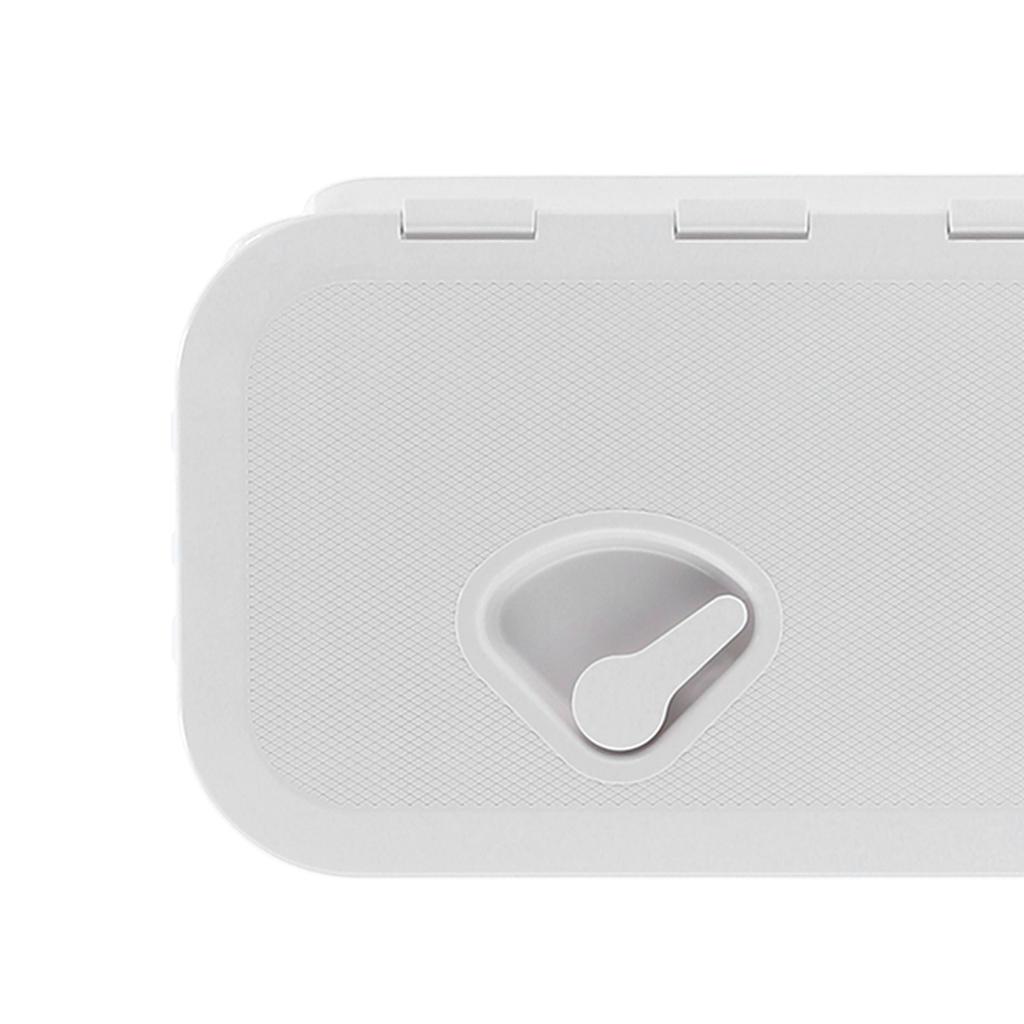Dektoegang   Inspectieluik 180 graden Scharnierend Deksel UV-bestendig met Slot voor Marine Boot 24 x 9,5 inch(Wit )