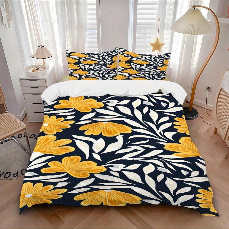 

3pcs Floral Pattern Bedding Cover Set, Fashion Classic Popular Print Bedding Set, Soft Comfortable, All - Season Use, For Bedroom, Guest Room151 135x200cm
