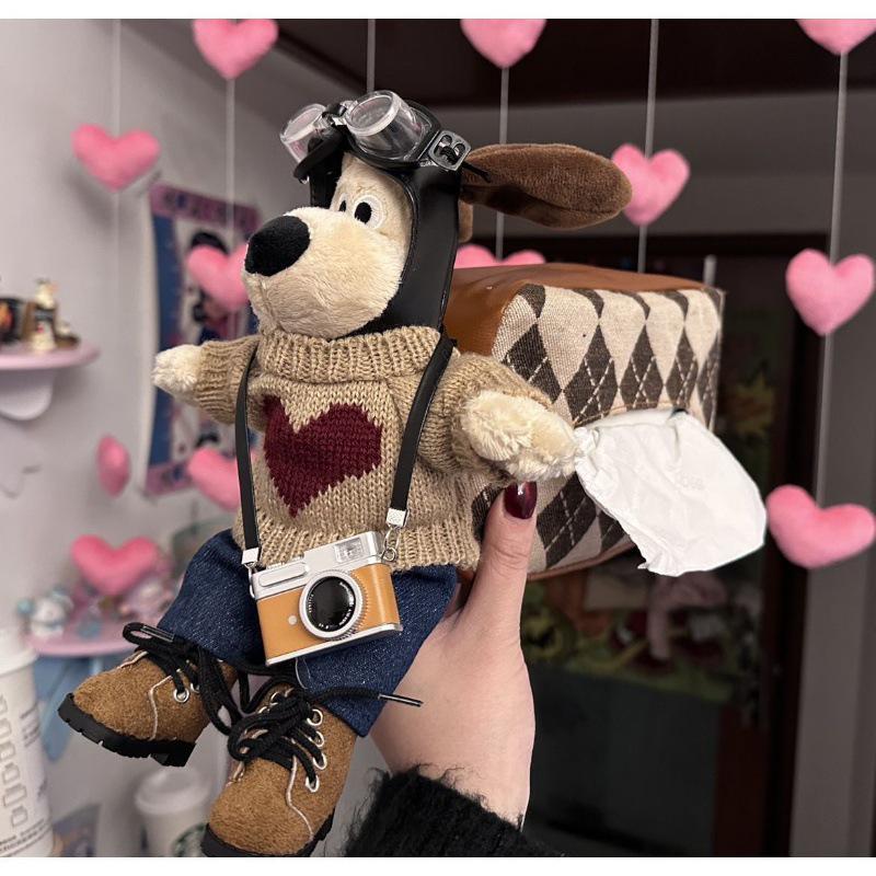 "Uroczy Pudełko na Chusteczki Samochodowe w Kształcie Psiej Głowy na Wewnętrzny Podłokietnik"