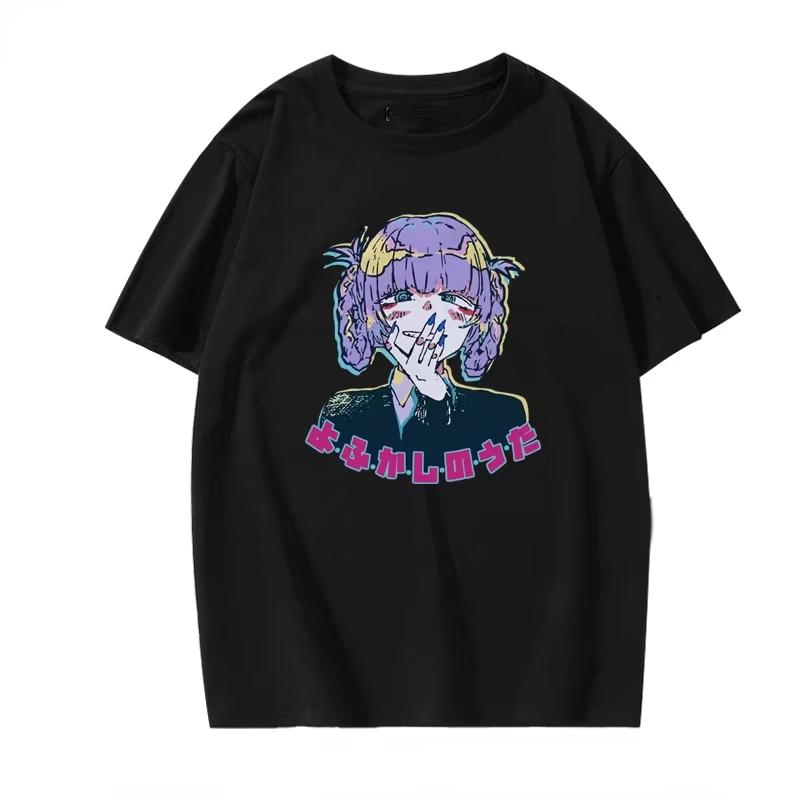 Summer Hot Sale Japan Anime Call Of The Night T-Shirt Unisex Fashion Hip Hop Streetwear Top Y2k Gothic Cotton Oversized T-Shirt