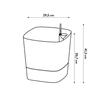 ELHO Pot De Fleur Carré Greensense Aqua Care - Ø 29,5 X H 30,2 Cm - 15 L - Vert Jungle