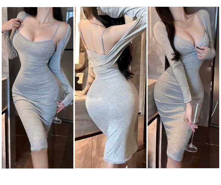 Sensual Hip-Hugging Dress Set - Erotic, Easy-Wear Lingerie for Small Busts