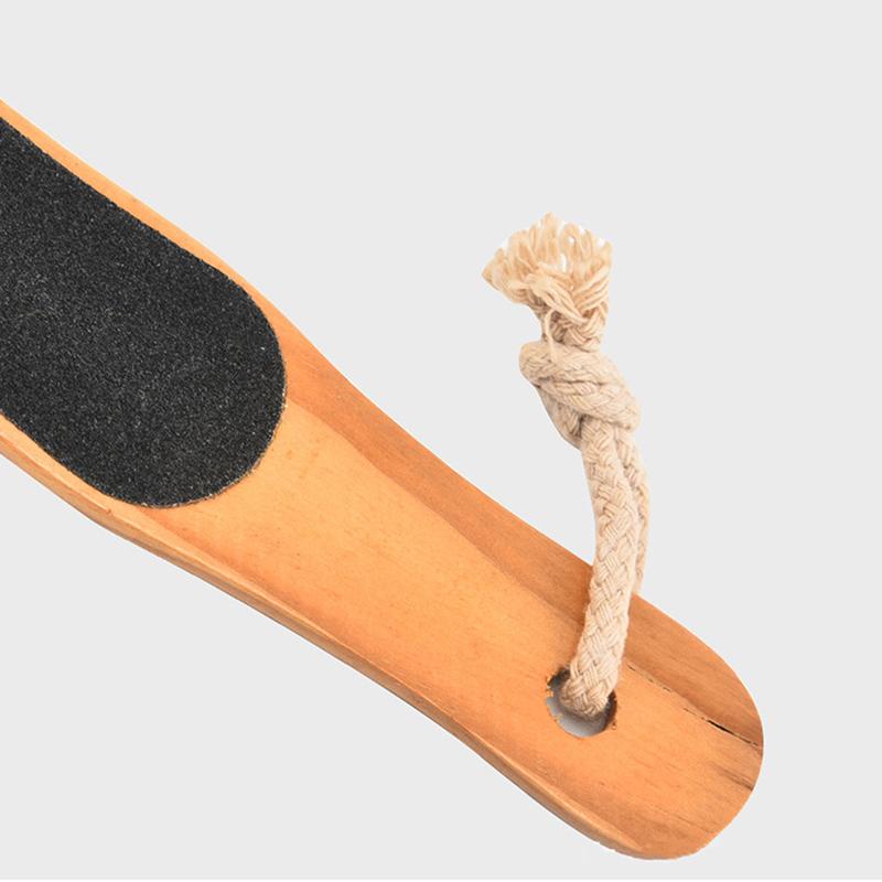 Doppelseitige Fußfeile Raspel Pediküre Werkzeuge Ferse Abgestorbene Haut Hornhautentferner Holzgriff Wäscher Bürste Schleifpapier Fußpflege