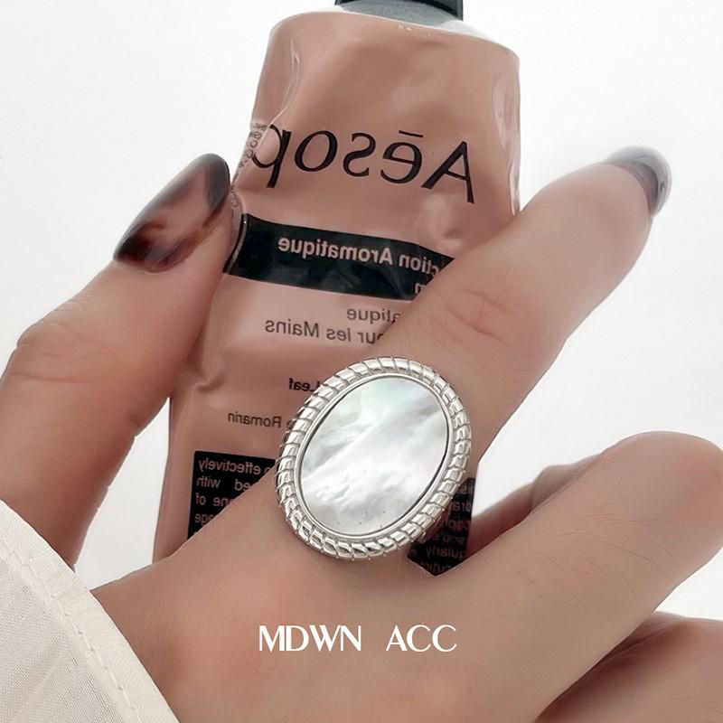 2025 New Luxe Retro Open Ring In S925 Sterling Silver with Double Pearls for Women