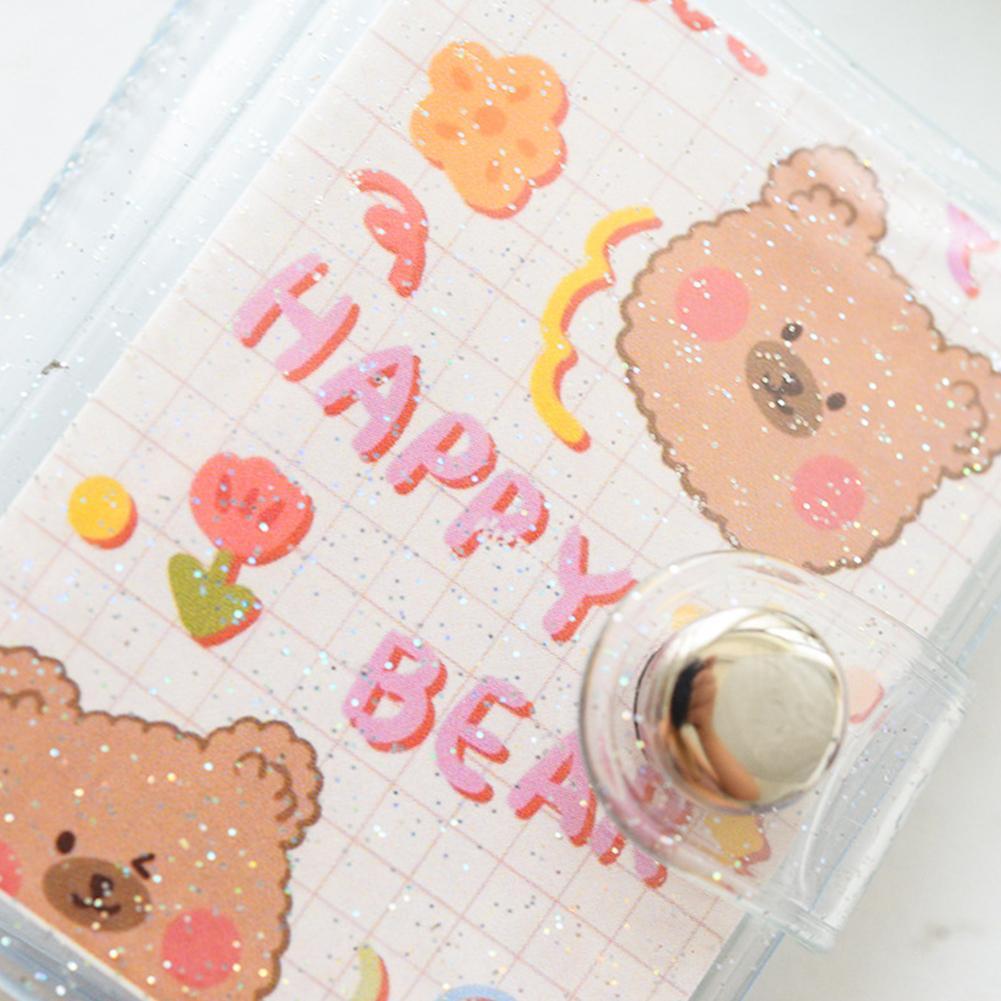 2 Inch Mini Photo Album Page Sequins Transparent Sequins Photo Card Holder Binders Albums Portable Key Chain