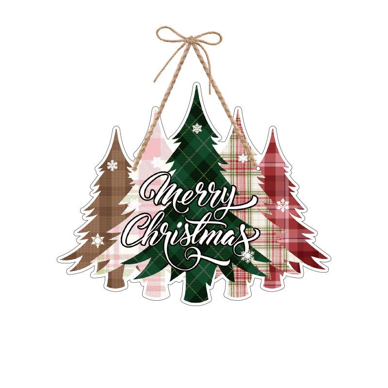 Новая креативная подвесная рождественская декорация для двери, рождественская сцена, атмосфера праздника, бумажный кулон, Рождество, Навидад, Подарок