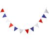 7m 25-Piece Red, White & Blue Cotton Triangle Flags for Children's Birthday Decoration, Photo Backdrops & Western Wedding Decor