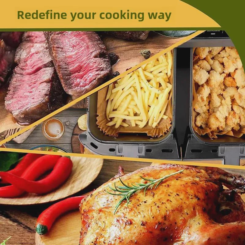 Obdélníková papírová miska do horkovzdušné fritézy pro Ninja Dual Pot