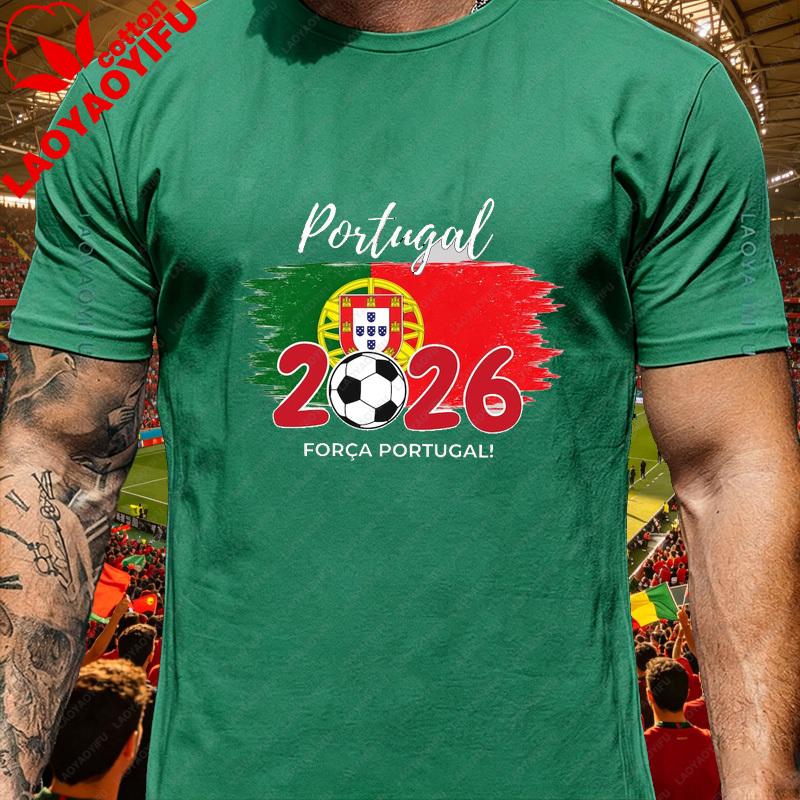 Portugal Quinas Flag Soccer Fan T Shirt Unisex Retro Vintage Football Supporter Casual Streetwear Classic Urban Lifestyle Top