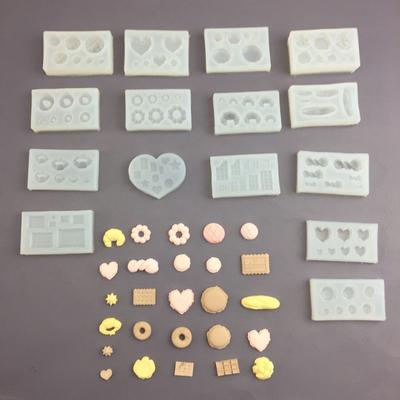 Simulation Food Bread Biscuit-Cake Mold Miniature Doughnut Cookie Silicone Mold DIY Aroma-Candle Mold Cake Decoration