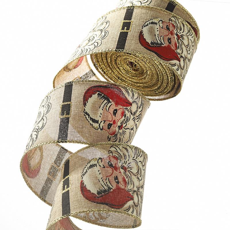 

10yards 6cm Wide Printed Rib Band Christmas Style Ribbon Hand Bow Wrapped Ribbon Christmas Decorative Ribbon Gift Box Packaging 1 volume