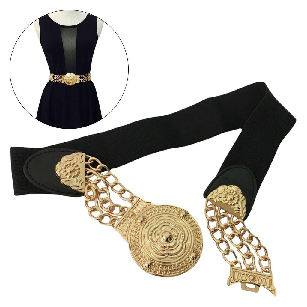 Flower Chain Belt Elegant Hollow Diamond Fashion Waist Chain Belt Metal Dress